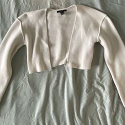 cream cropped cardigan