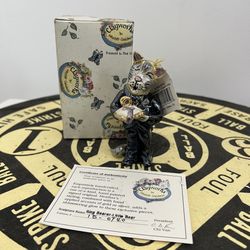 Carson Kitty Blue Sky Clayworks Heather Goldminc Cat Ring Bearer Figurine 4”