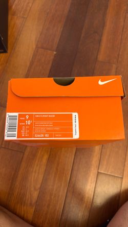 Nike Flyknit Racer Size 9 - White/Legion Blue - Mica Blue