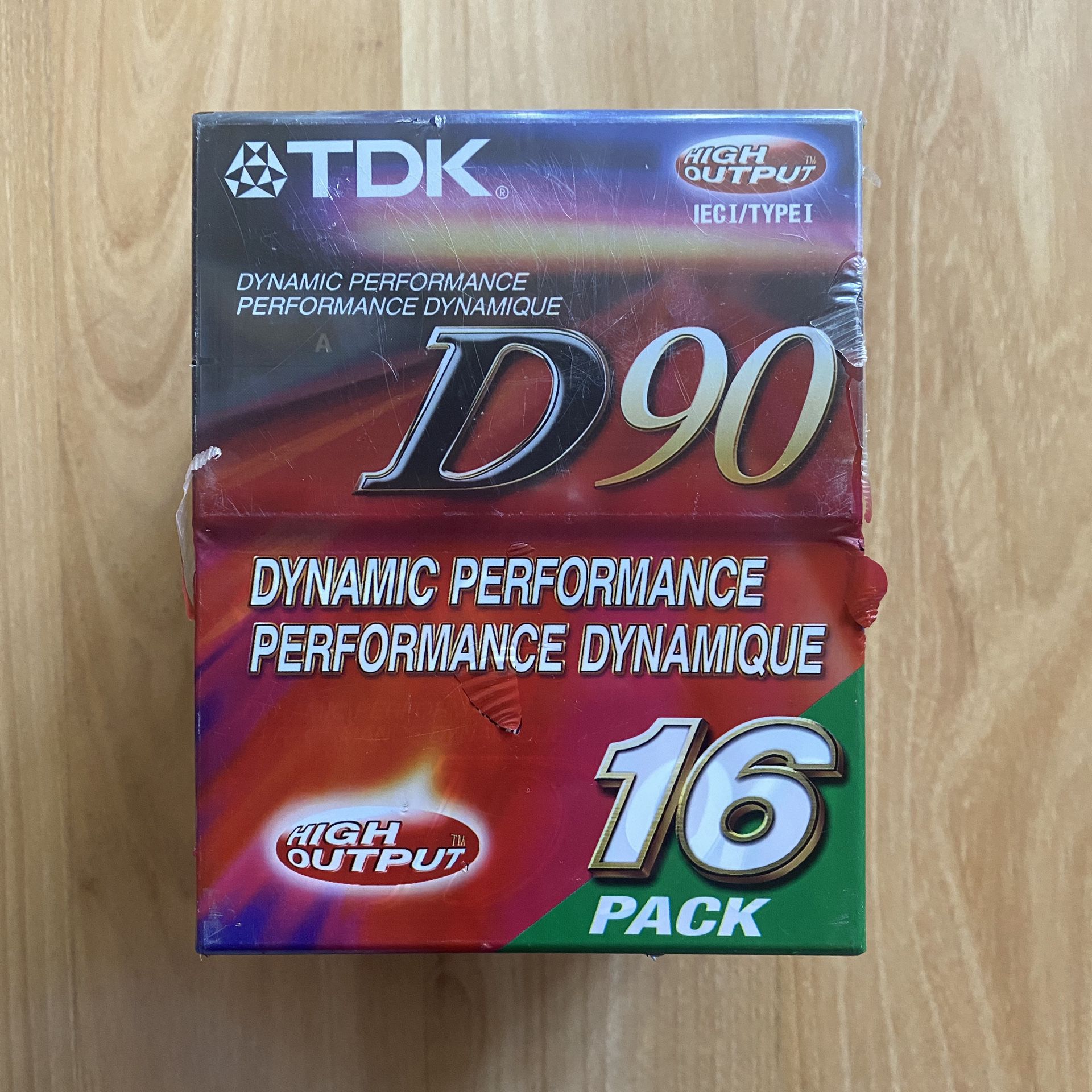 New SEALED Lot Of 16 TDK Blank Audio Cassette Tapes D90 High Output Type I