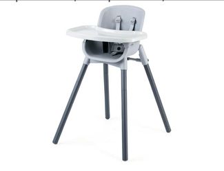 Chicco Zest 4-in-1 Folding High Chair, Feeding Chair, Toddler Chair and Youth Stool, Multi-Use Easy Clean High Chair, Seasalt/Grey