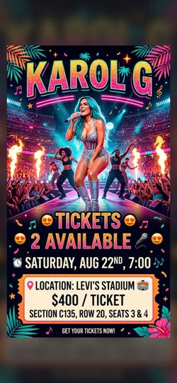 Karol G Concert Tickets – Levi's Stadium