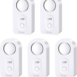 Govee Water Leak Detectors 5 Pack, 100dB Adjustable Audio Alarm Sensor, Sensitive Leak and Drip Alert, for Kitchen Bathroom Basement (Battery Included