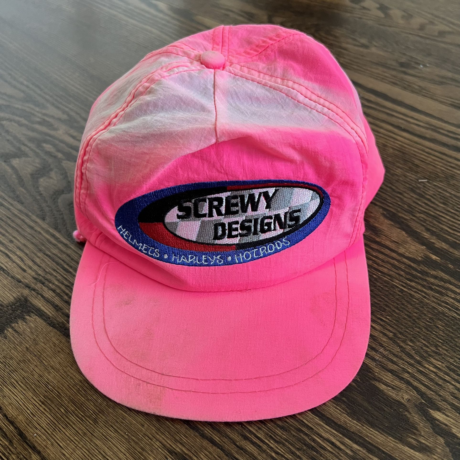 Vintage VTG 2000s Y2K Screwy Designs Biker Hotrod Gear Adjustable SnapBack Hat