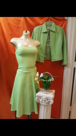 Rockabilly green dressleather jacket