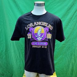 GRATEFUL DEAD LOS ANGELES THE FORUM 1989 TOUR RETRO T-SHIRT XL SIZE 