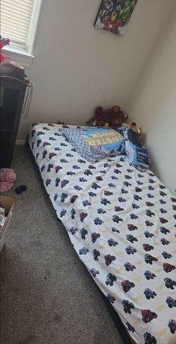 Bed frame with brand new mattress