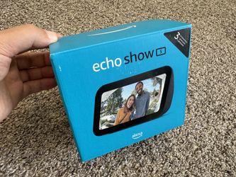 Brand new in factory sealed box Amazon Echo Show 5 (3rd Gen, 2023 release) | Smart display with 2x the bass and clearer sound | Charcoal