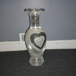 Best Silver Bedazzled Flower Garden House Decor Vase For Antique Collectors 