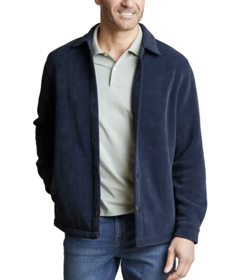 NWT Copper&Oak men’s premium shirt jacket blue Size XL