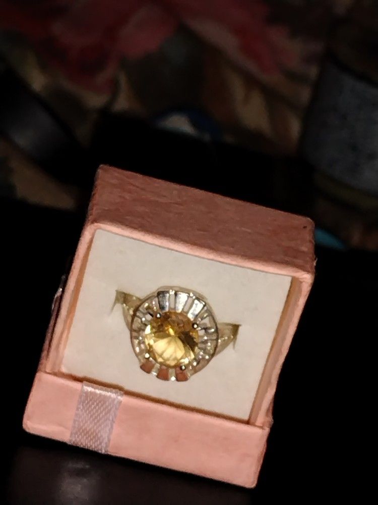 Topaz Silver Ring New