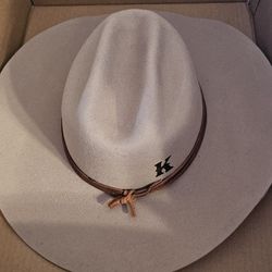 American Hat Makers Unisex Cowboy Hat Handmade -Like New - M 57 cm 