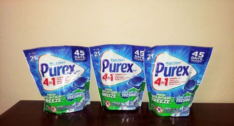 3 packs of Purex laundry Detergent $10- pickup Ray and Higley