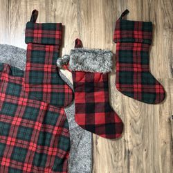 Tree Skirt And 3 Matching Stockings.