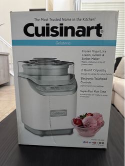 Ice Cream, Frozen Yogurt, Gelato, & Sorbet Maker 2 Quart Cuisinart in Box