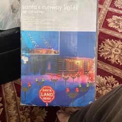 Santa’s Runway Lights With Sign (Open Box)