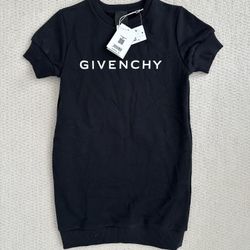 New Girls Givenchy Jersey Shirt Dress With Pockets Size 8Y
