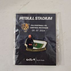 Pitbull Stadium Lapel Pin FIU v Central Michigan  09.07.24 New/Sealed