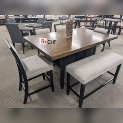 6 Pc Counter height dining table set