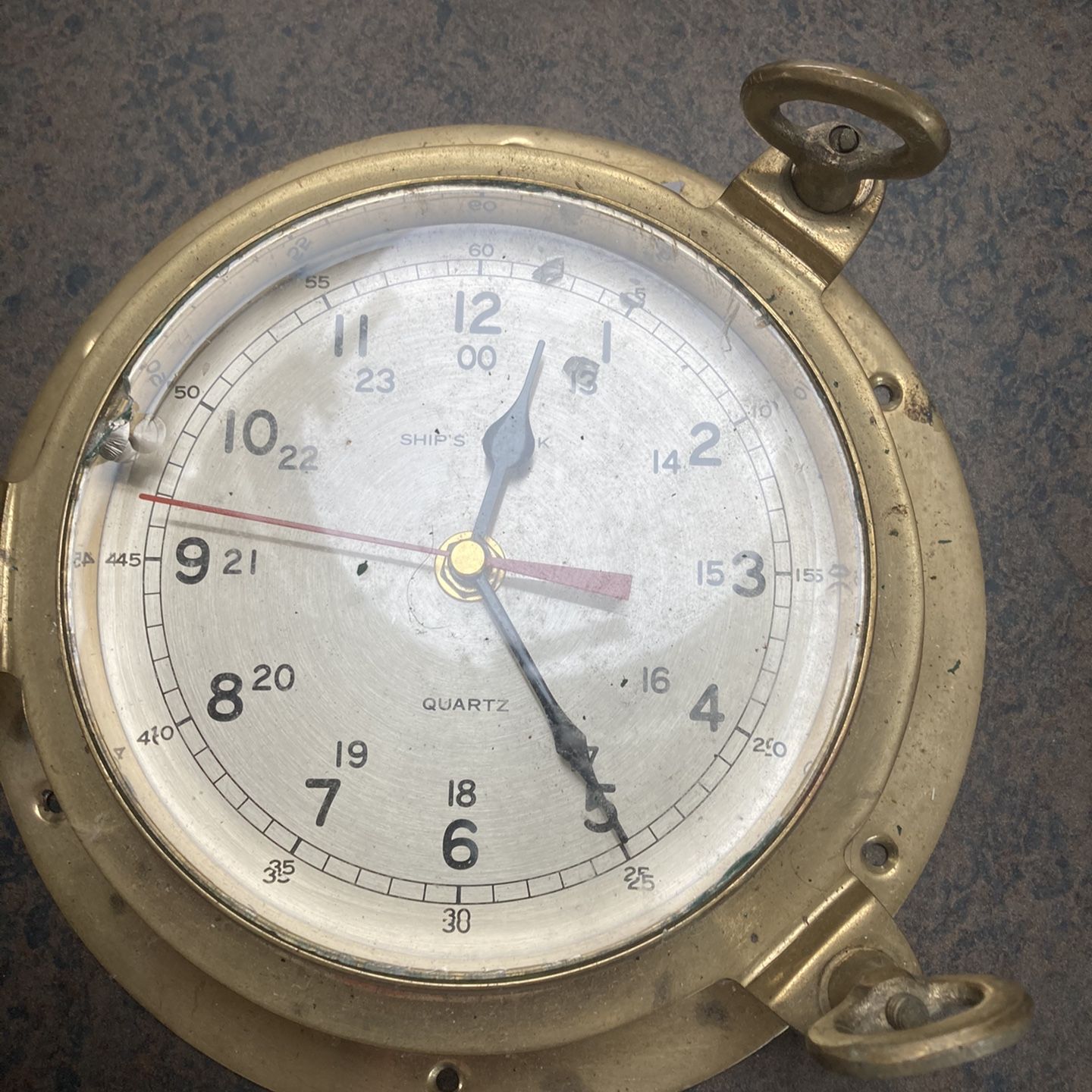 Main Ship Clock Solid Brass