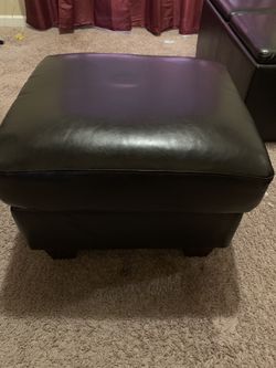 Leather Ottoman