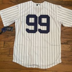 White Yankees Aaron Judge Pinstripe Nike Jersey