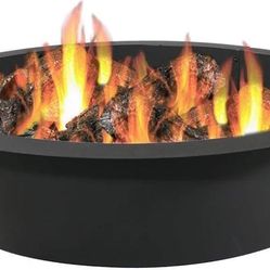 Sunnydaze 36 in. x 36 in. Round Heavy-Duty Steel Wood Burning Fire Pit Rim Liner
