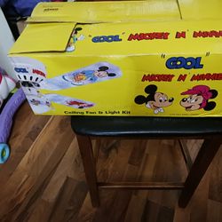 The Cool Mickey and Minnie Ceiling Fan and Light Kit 