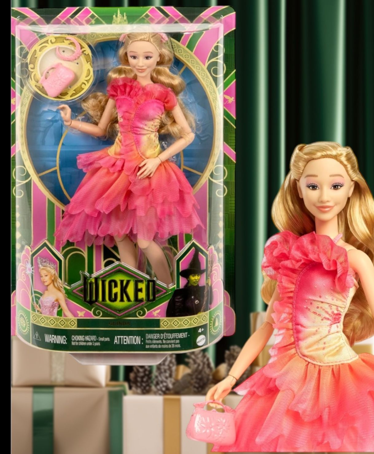Mattel Wicked Glinda Fashion Doll & Accessories with Blonde Hair; RARE Doll! Recall URL Error Misprint