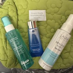 Makeup Bag, Laura Geller Coconut Water, Dr. Brandt Toner & Mask