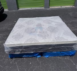 NEW KING SIZE 76x80” MATTRESS AND BOX SPRING-2pcs