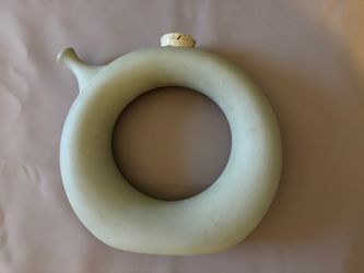 Ceramic Ring Flask with Cork Stopper