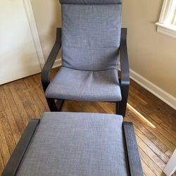 Ikea chair and Ottoman 