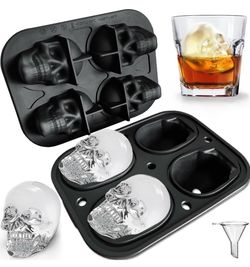 Large silicone skull Ice maker trays- set of two-brand New!