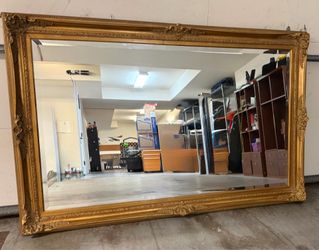 Large ornate gold full length mirror - 69 x 45