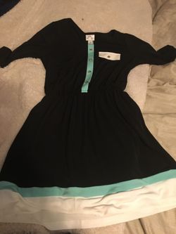 Black and green dress