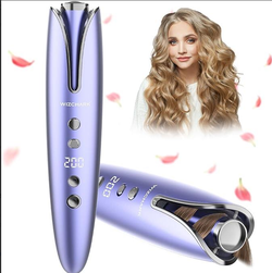 Wizchark Automatic Curling Iron – Cordless Rotating Hair Curlers – Ceramic 1 Inc