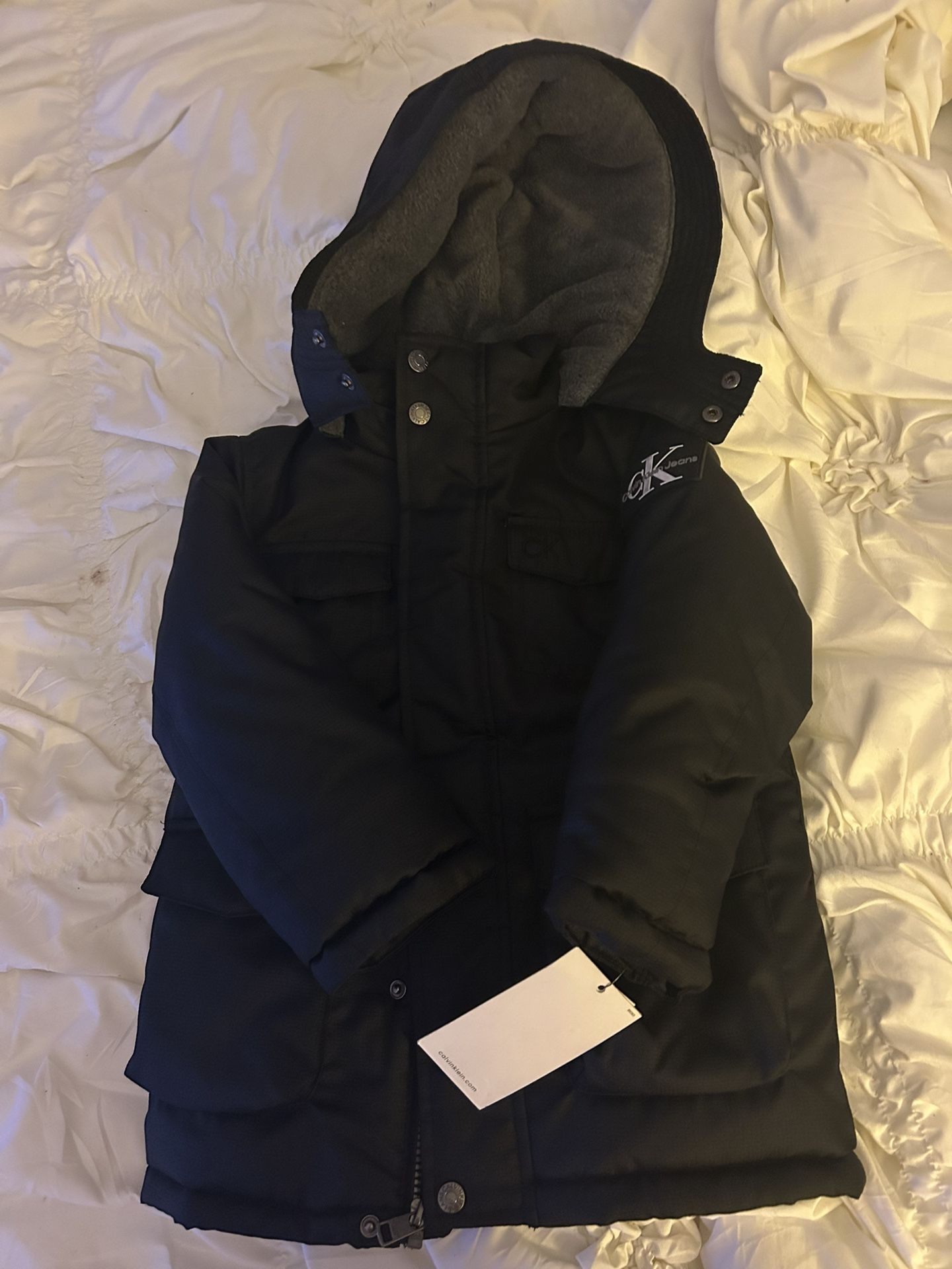 Calvin Klein Warm 3T Black With Hood Insulated Jacket