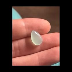 blue aquamarine teardrop cabochon Collectible 
