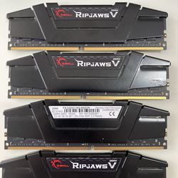 G.SKILL RIPJAWS V 64GB (4x16GB) 3200 MHz DDR4 RAM Memory Black F4-3200C16D-64GVK