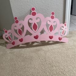 Pink Glitter Crown Wall Decor