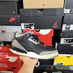2018 Jordan Black Cement 3s size 10.5 USED But Clean 