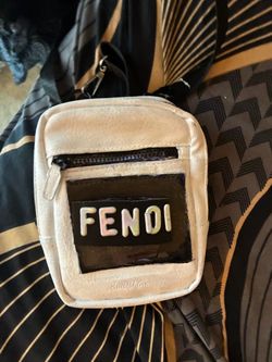 White leather, small messenger bag