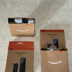 Lot of 2 Amazon Fire TV Stick HD 8GB Wi-Fi 5 – Open Box New