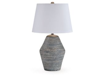 Lawrock Antique Blue Terracotta Table Lamp (1/CN)