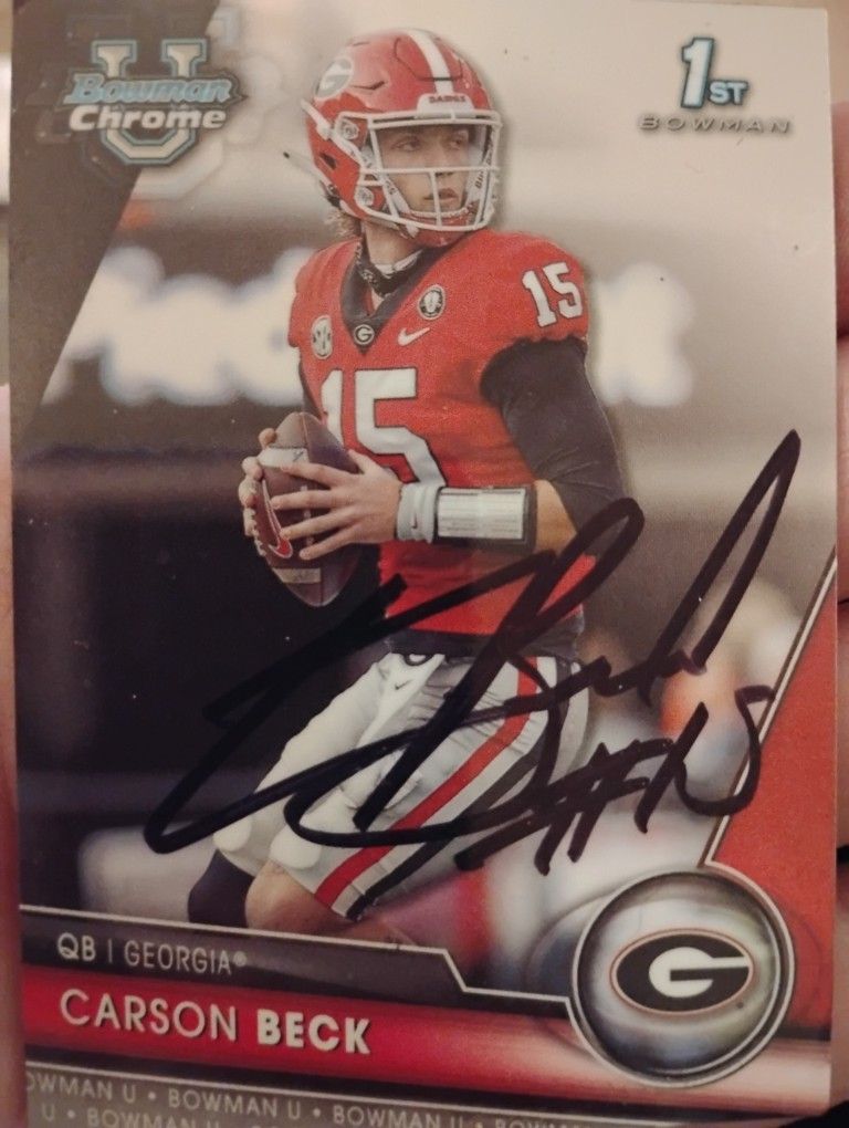 Carson Beck Auto COA Autograph Signed Miami Georgia Bulldogs