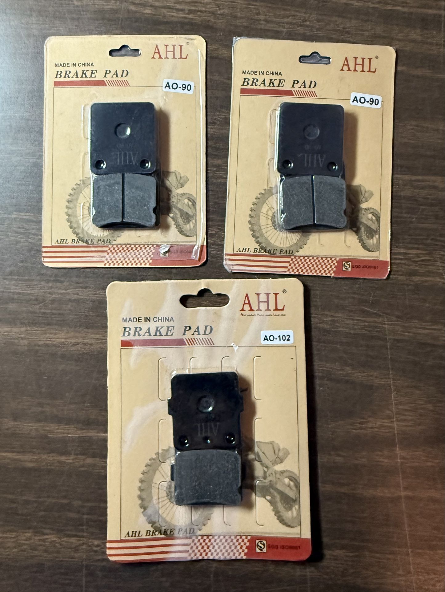 (3) AHL Brake pads AO-90 (x2) AO-102 Motorcycle Parts