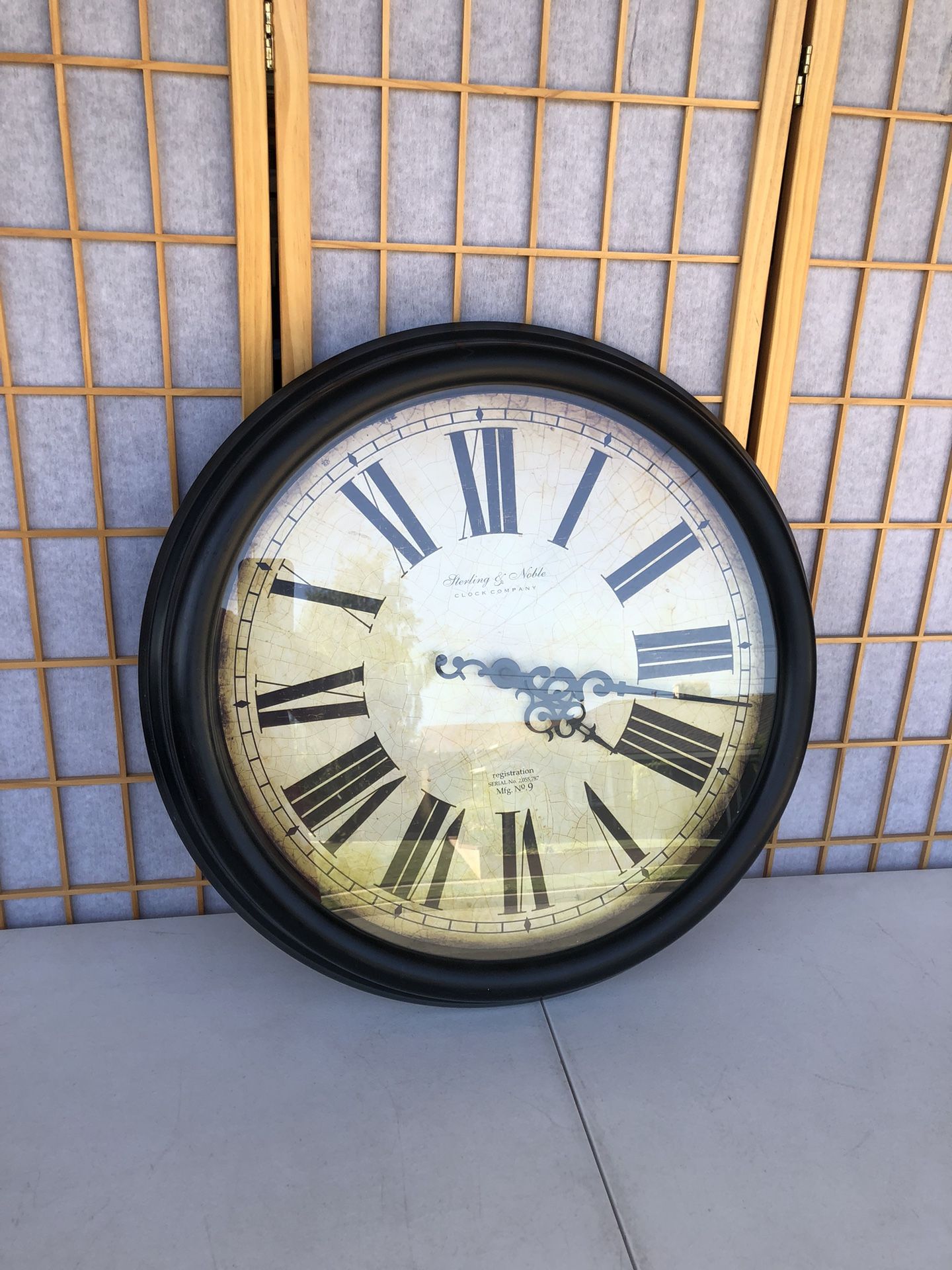 Large Beautiful 24” Dia Wall Clock