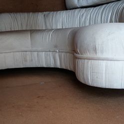 1970s Vintage Kidney Bean Shaped Couch