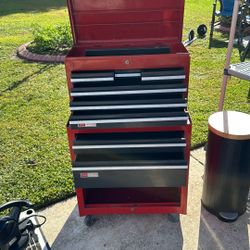 Vintage 1980’s  Original SEARS Craftsman Tool chest and rolling cart…!